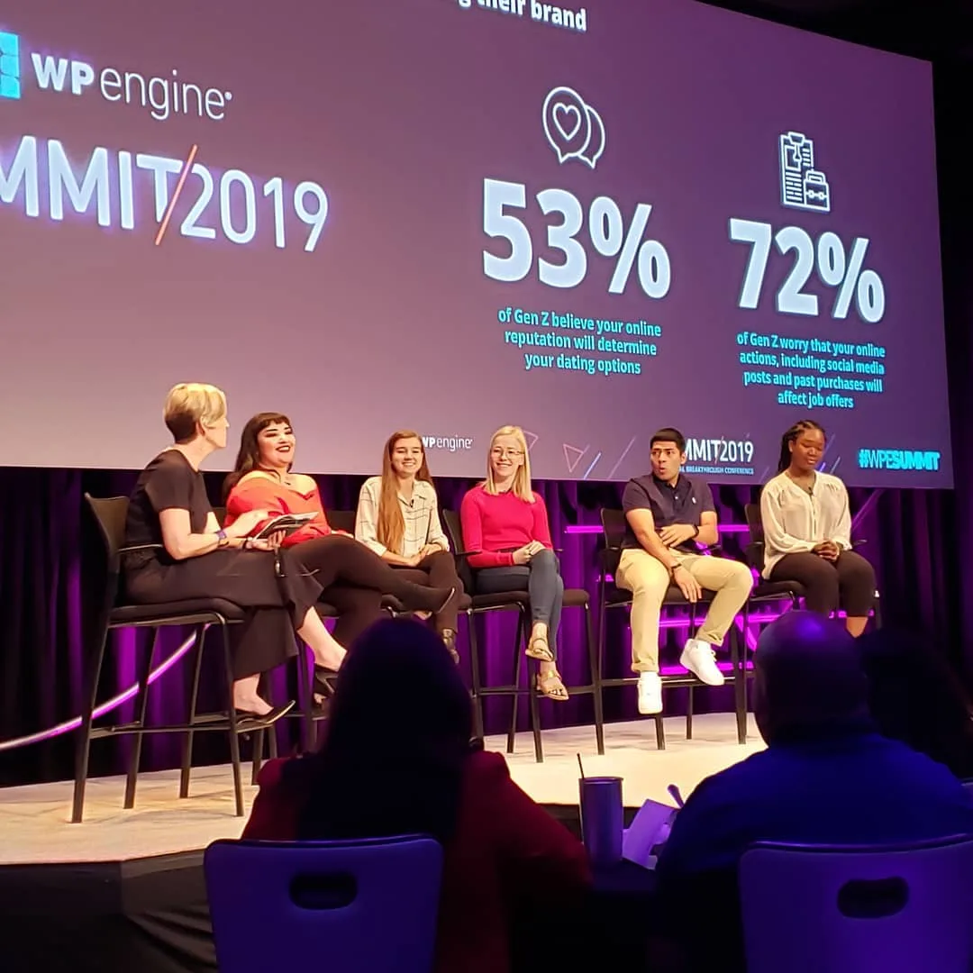 Gen Z panel at WPEngine Summit 2019