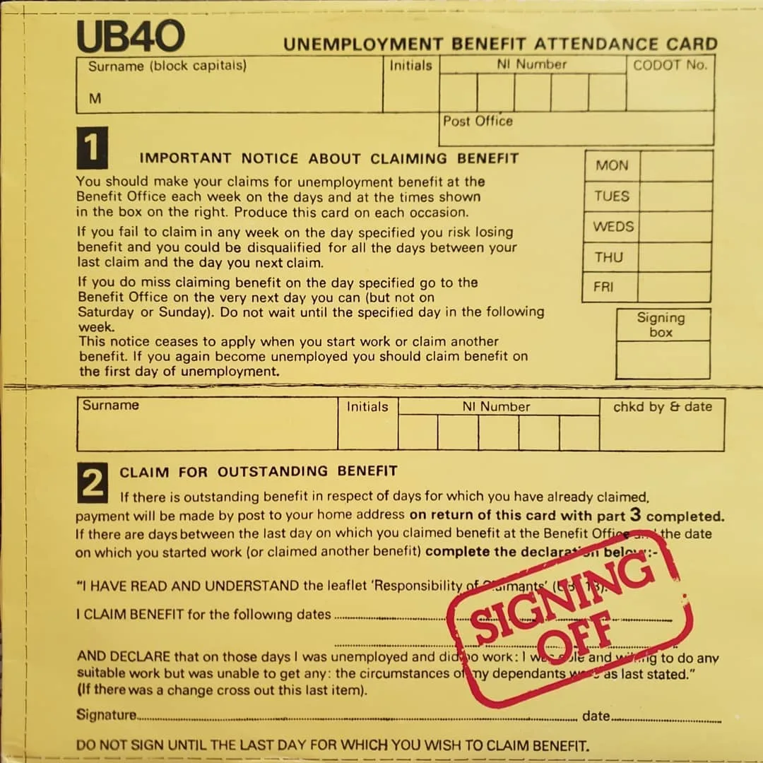 UB40, Signing Off, 1980 on Graduate Records.