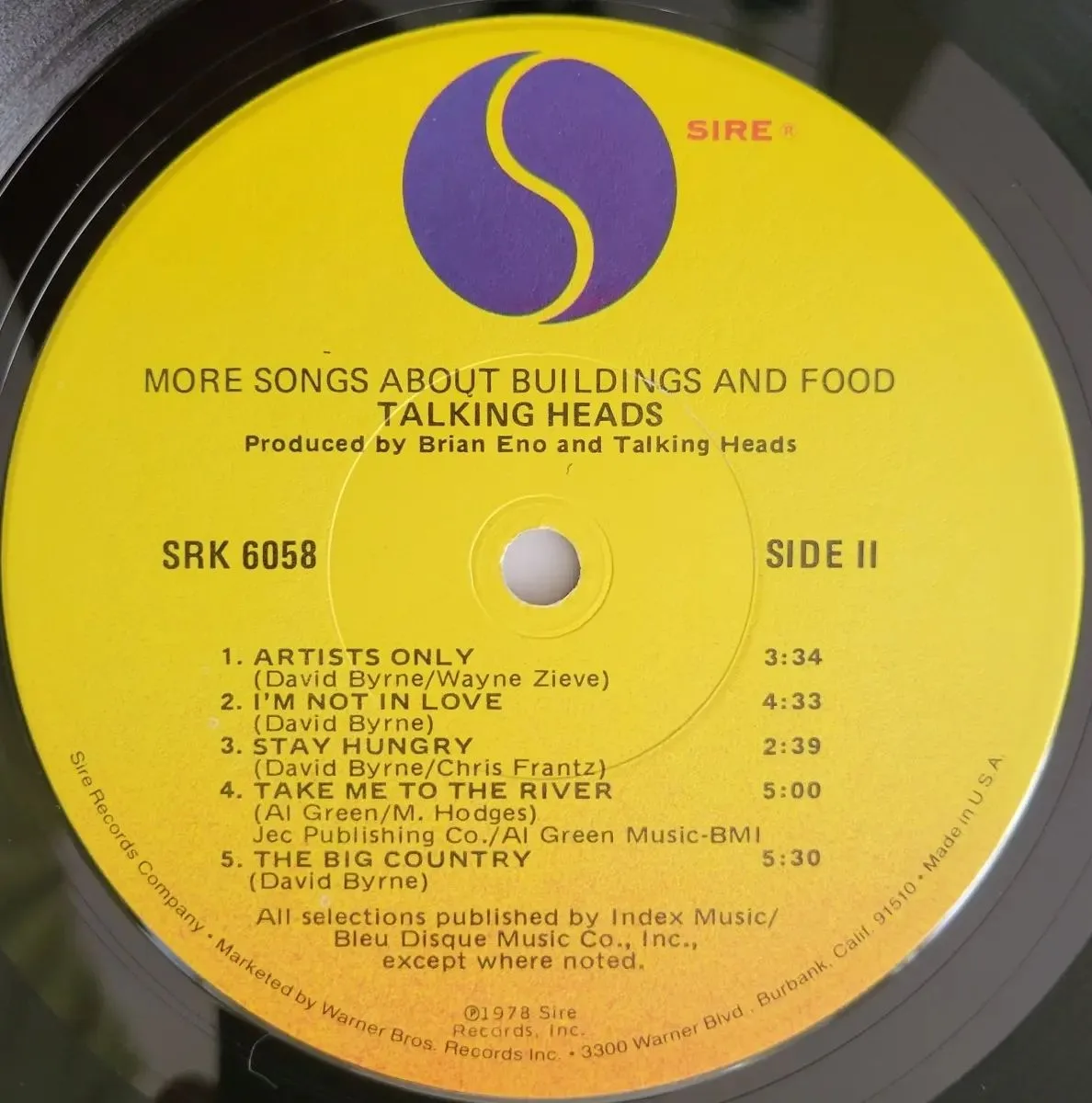 Talking Heads – More Songs About Buildings And Food (180g Vinyl) [Rhino Reissue 2013]