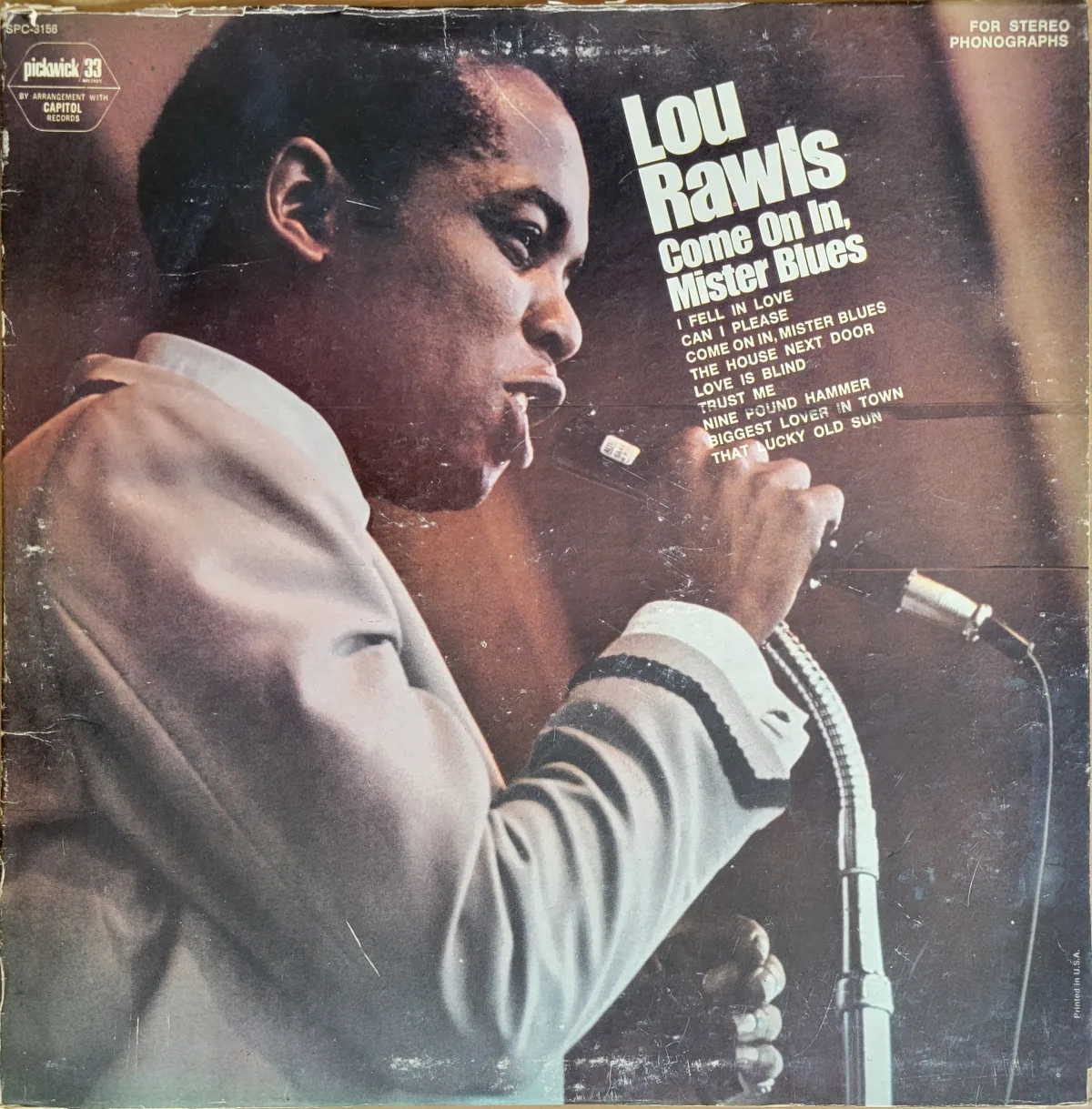 Lou Rawls, Come On In, Mister Blues, 1969 on Pickwick/33