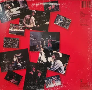 Rear cover TOTO IV - series of band photos and tracklist on red background