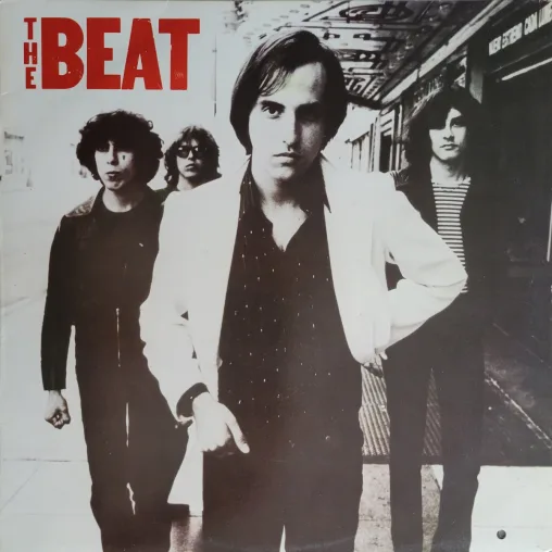Album cover: Paul Collins' Beat, black & white photograph