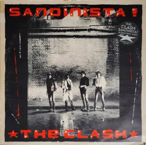 Album cover - black and white photo of the Clash 