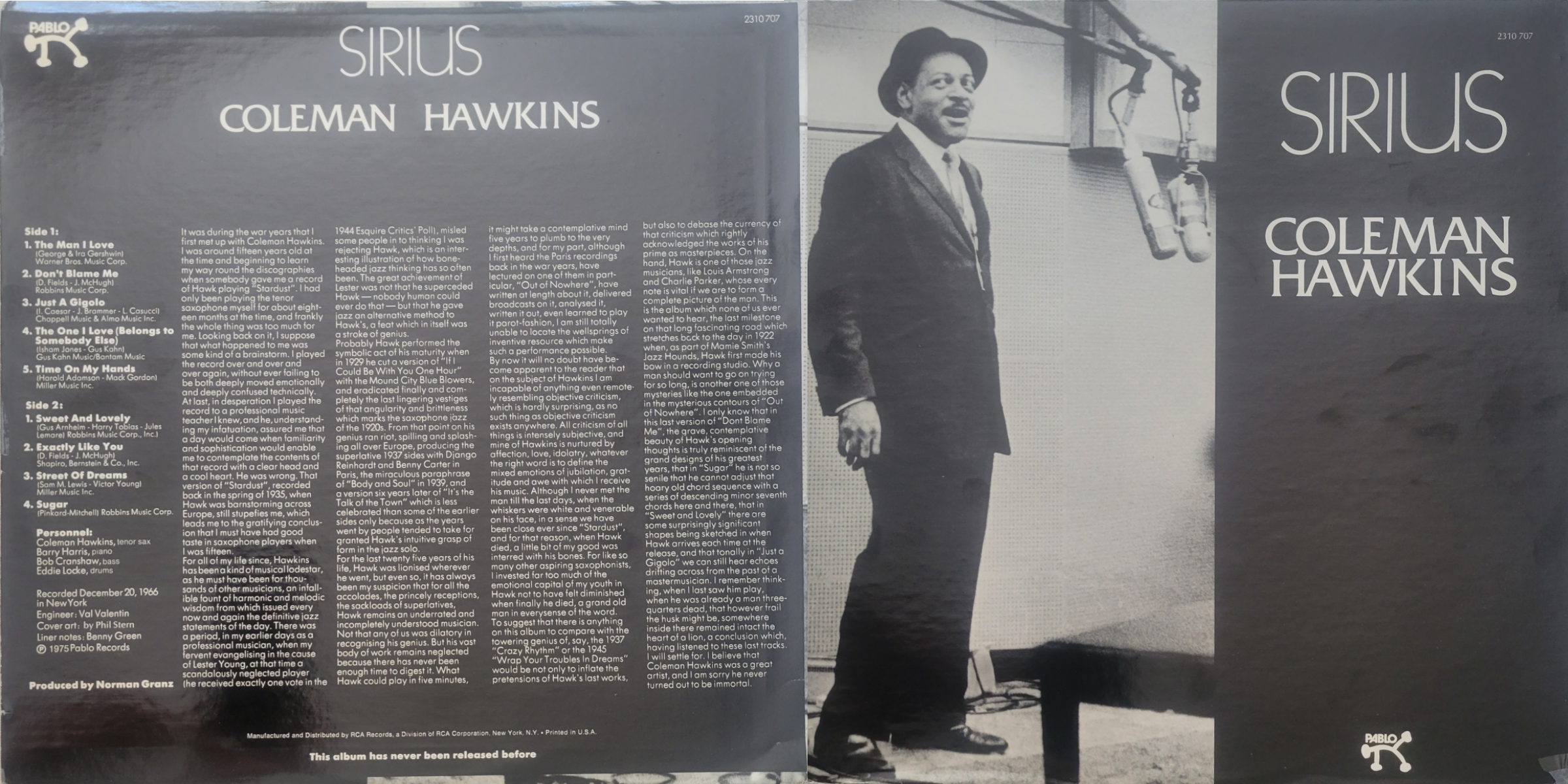 Coleman Hawkins, Sirius, 1974 on Pablo | Goatless
