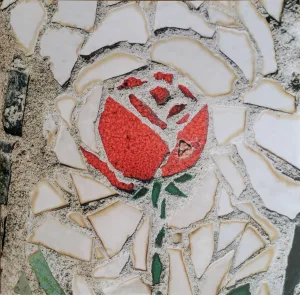 Mosaic with rose