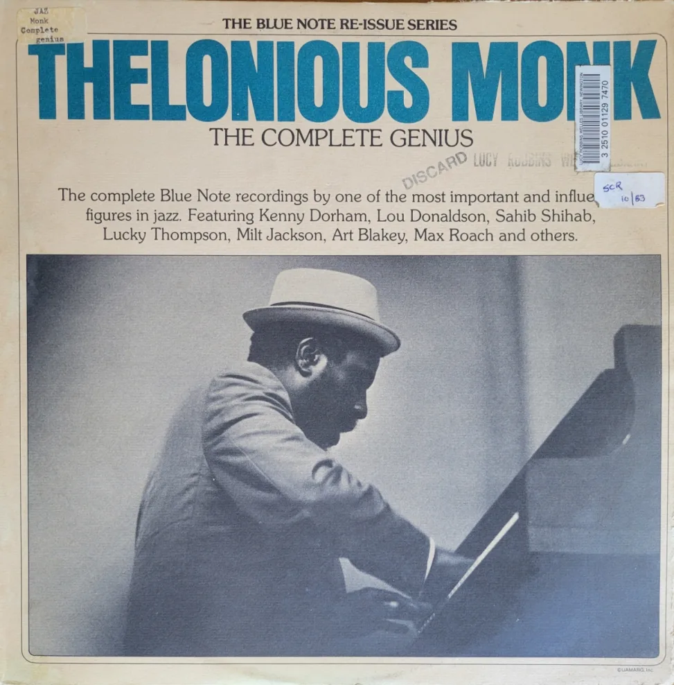 Cover - photo of Thelonious Monk at the piano