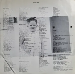 inner sleeve, credits, lyrics