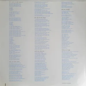 inner sleeve lyrics and credits