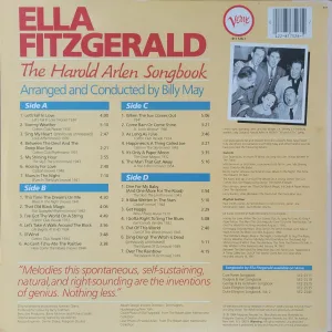 record cover, rear, listing tracks by side 