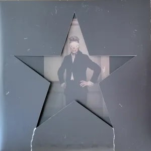 Bowie photo through die cut star