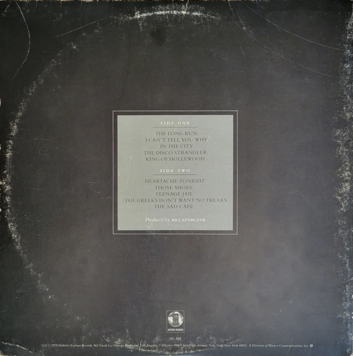 Album back cover with track list