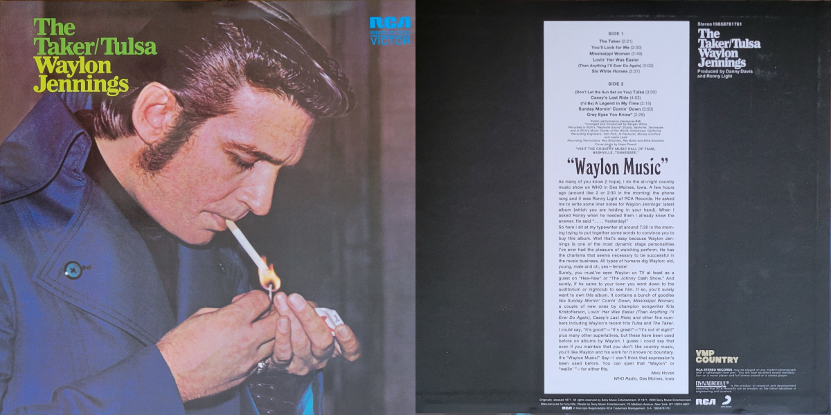 Waylon Jennings, The Taker / Tulsa, 1971 on RCA/Victor – Goatless
